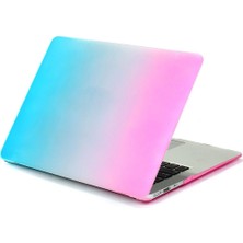 Macbook Retina 13'inç A1502 - A1425 2in1 Gökkuşağı Desenli Mat Doku Kılıf