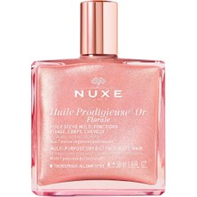 Nuxe Huile Prodigieuse Or Florale - Pembe Parıltılı Çiçeksi Çok Amaçlı Kuru Yağ 50ML
