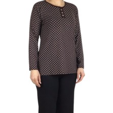 Ece Giyim Kadın Desenli Likralı Bluz