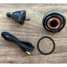 Zuidid ZW19 2in1, 15 Watt Mıknatıslı Havalandırma Için Wireless Şarj - Araç Telefon Tutucu