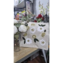Zeyno Home Tekstil Tekli Home Yazılı Punch Işlemeli Dekoratif Premium Nakışlı Kırlent Kılıfı