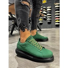 Sun&north Knack Yüksek Taban Günlük Ayakkabı 045 Yeşil (Siyah Taban)