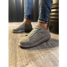 Sun&north Knack Yüksek Taban Günlük Ayakkabı 044 Gri (Süet)