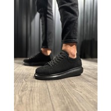 Sun&north Knack Yüksek Taban Günlük Ayakkabı 044 Siyah Süet (Siyah Taban)