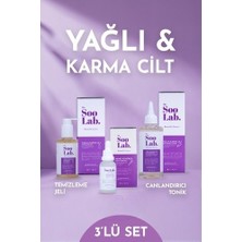 The Soo Lab Yağlı ve Karma Ciltler İçin Temizleyici Jel, Tonik ve Kontrol Serumu | Hyaluronic, Salicylic Acid