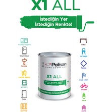 Polisan X1 All Tüm Zeminler Için Yıkanabilen Silinebilen Kokusuz Boya 0.75 Lt 4530 Yaz Limonu