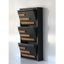 Formet 3 Raflı Mdf Dekorlu Metal Ayakkabılık