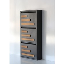 Formet 3 Raflı Mdf Dekorlu Metal Ayakkabılık