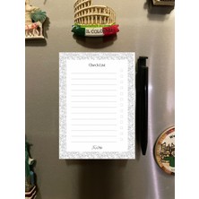 Kuşalr Tasarımlı Magnetli Kalem ve Magnetli Bloknot Yapraklı Buzdolabı Alışveriş Checklist 9.5X14.5 cm 50 Yaprak