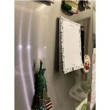 Kuşalr Tasarımlı Magnetli Kalem ve Magnetli Bloknot Yapraklı Buzdolabı Alışveriş Checklist 9.5X14.5 cm 50 Yaprak