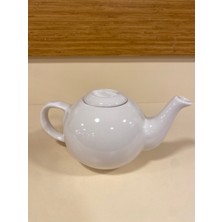 Demlik Porselen Beyaz Yuvarlak Model Alt Çap 7 cm