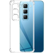 Caseworld Infinix Hot 50 Kapak Kamera Korumalı Airbag Antishock Köşe Korumalı Şeffaf Silikon Kılıf