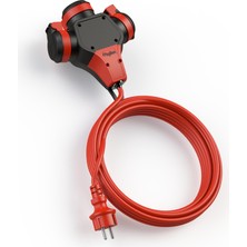 Bylion Arge Toptan Askı Tip Kauçuk Üçlü Uzatma Priz Seti 1o mt 3x2,5 mm Ttr Kablo Kapaklı