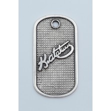 Kemal Atatürk İmzalı Künye Gümüş Kaplama Kolye Ucu