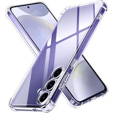Caseart Samsung Galaxy S24 Fe Kapak Kamera Korumalı Airbag Antishock Köşe Korumalı Şeffaf Silikon Kılıf