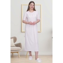 Mecit Pijama Mecit 6029 Pembe Kadın Büyük Beden Gecelik