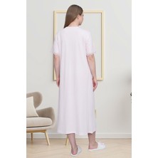 Mecit Pijama Mecit 6029 Pembe Kadın Büyük Beden Gecelik