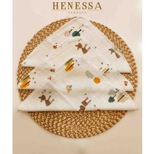 5'li Müslin Ağız ve Ter Silme Mendili 25×25