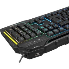 Rampage KB-R63 Stage Makrolu Klavye SMX-R63 Rgb Mouse + Mousepad 3lü Oyuncu Seti