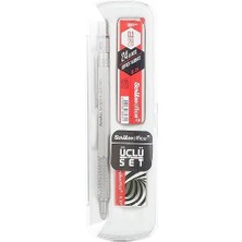 Office Graphx 3'lü Set Mekanik Kurşun Kalem Silgi Min Kurşun Gri 0.5 mm