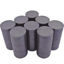 100 Adet Ferrit Mıknatıs Kömür Mıknatıs Y30 Güçlü D15X3 mm