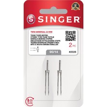 Singer Çift Iğne 2mm. (2'li Blister/14 No.)
