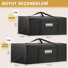 Store Bahçe Mobilya Yastığı, Minderi Saklama Çantası Hurç, Yatak, Yorgan, Yastık Organizer, Düzenleyici, Depolama Hurcu, Çantası, Büyük Boy - 275 Lt Siyah