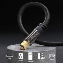Kabeldirekt - Optik Kablo/toslink Kablosu - 2m (Toslink Optik Dijital Kablo-Toslink, Ses Çubuğu, Stereo Sistem, Ev Sineması, Xbox One ve Ps4'ü Bağlamak Için Ses Kablosu)