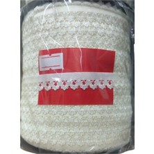 Dervis'İN Çamaşır Lastiği Dantelli 1  cm  1 Metre Ekru