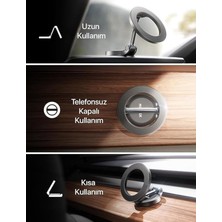 Tekzone G118 Manyetik Süper Mıknatıslı 360 Derece Dönebilen Içerisindeki Metal Aparatlarla Tüm Cep Telefonlarına Uyumlu 11 12 13 14 15 16 Pro Max S22 S23 S24 Ultra Araç Telefon Tutucusu