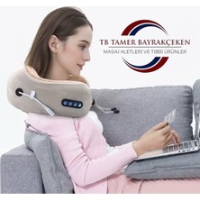 TB Tamer Bayrakçeken Seyahat Boyun Yastığı Pembe (Masaj Özellıklı) Uçak/araba/otobus U Şeklinde Şarjlı Boyun Masaj Yastığı