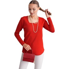 Lavella Kadın U Yaka Simli Kazak 12805 BGL-ST04109