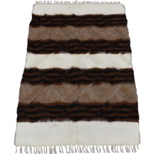 Kilim Antik El Dokuma Yün Çizgili Tiftik Siirt Battaniyesi 0006 - Yeni - Çok Renkli