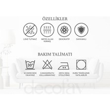 Decofav Kurdele Şeklinde Beyaz Zemin Kırmızı Puanlı Nakışlı Kumaş Kokteyl Peçetesi 1 Adet