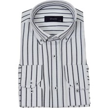 Baglan Erkek Klasik Çizgili Tek Cepli Gömlek BGL-ST03907