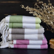 Taste Of Trends Beach Terry Peştemal Havlu - Premium Kalite, Yumuşak, Emici  Pamuk - Haki & Yeşil