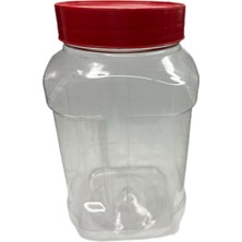 Zylan Ambalaj 1000 ml Pet Şeffaf Gıda Kavanozu, 24 Adet, Pet Kavanoz, Gıda Kavanozu, Baharat Kavanozu, Şeffaf Kavanoz