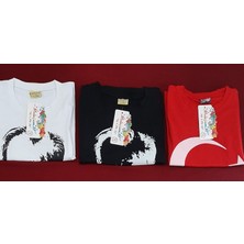 Meleğim Atatürk ve Türk Bayrağı Baskılı Kız ve Erkek Çocuk T-Shirt 3'lü Paket