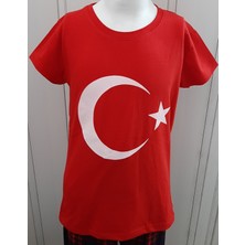 Meleğim Atatürk ve Türk Bayrağı Baskılı Kız ve Erkek Çocuk T-Shirt 3'lü Paket
