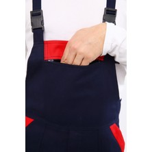 Bahçıvan Tulumu 16/12 Lacivert Gabardin Askılı Iş Tulumu