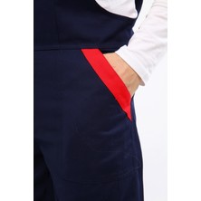 Bahçıvan Tulumu 16/12 Lacivert Gabardin Askılı Iş Tulumu