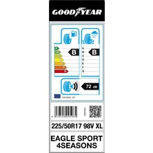 Goodyear 225/50 R17 98V Xl Eagle Sport 4 Seasons Fp Oto 4 Mevsim Lastiği ( Üretim Yılı: 2022 )