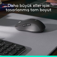 Logitech Signature M650 Büyük Boy Sağ El Için Sessiz Kablosuz Mouse - Siyah