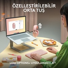 Logitech M350s Pebble 2 Bluetooth Kablosuz Sessiz Kompakt Mouse - Beyaz