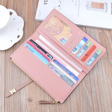 Runxi Life Hall Bayan Cüzdan Kadın Uzun Öğrenci Moda Fermuar Toka Ince Cüzdan Çoklu Kart Yuvası Kart Tutucu (Yurt Dışından)