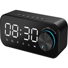 Yunpaly Bluetooth 5.0 Hoparlörlü LED Çalar Saat USB ile Çalışan Beyaz (Yurt Dışından)