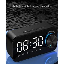 Yunpaly Bluetooth 5.0 Hoparlörlü LED Çalar Saat USB ile Çalışan Beyaz (Yurt Dışından)