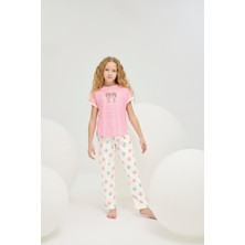 8833 Kız Ç. Baskılı Pijama Takım