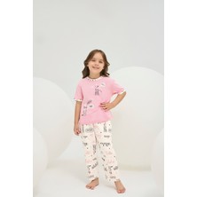 8804 Kız Ç. Baskılı Pijama Takım
