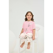 8804 Kız Ç. Baskılı Pijama Takım